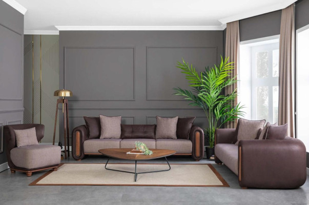 Luxe bank meubels bankstellen banken 3-delige set salon stoffen bankstel