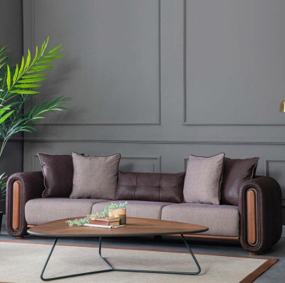 Luxe bank meubels bankstellen banken 3-delige set salon stoffen bankstel