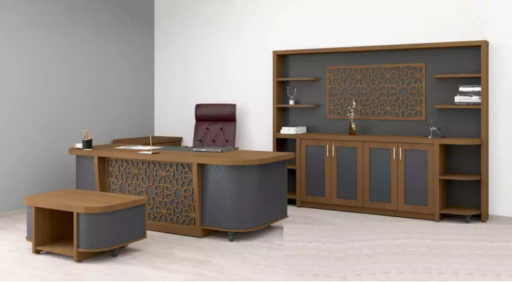Ontwerper kantoorinrichting thuiskantoor meubels luxe set bureau 4-delig