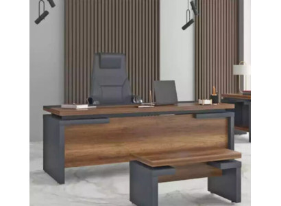 Bruin grijze bureau 220x90cm Luxe tafel Directiebureau Kantoor