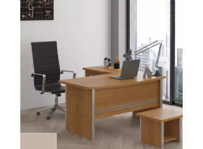 Lichtbruin hoekbureau Kantoor meubels Luxe Kantoorinrichting Design