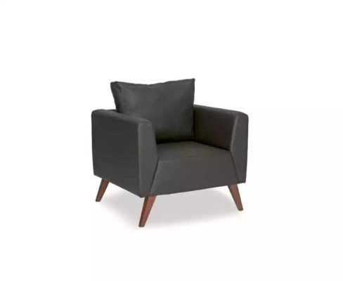 Zwarte fauteuil ontwerp gestoffeerde zitting kantoor thuis nieuw