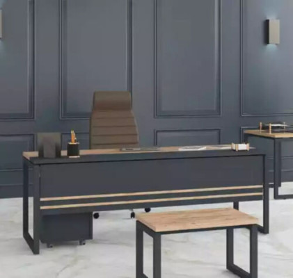 Kantoormeubilair bureau werkruimte bruin tafel nieuw design tafels