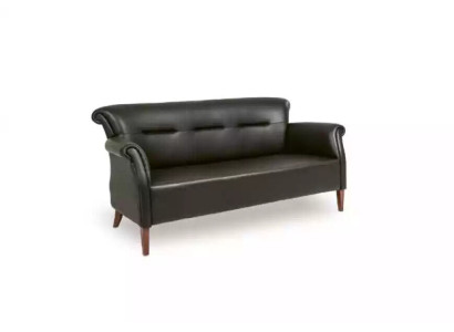 Moderne zwarte driezits kantoorbanken kantoormeubilair