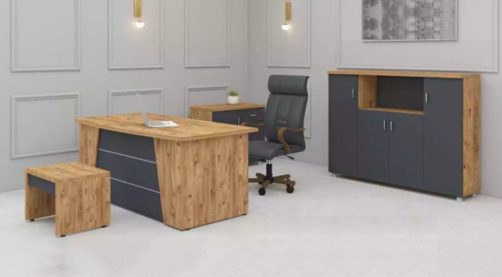 Modern compleet set kantoormeubelen luxe 4-delige set