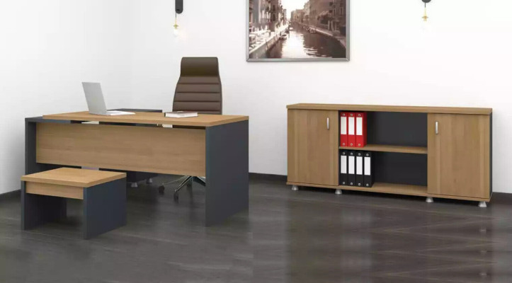 Hoekbureau Archiefkast Salontafel Kantoorinrichting Modern Stijl