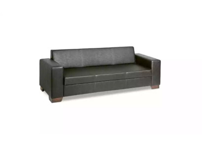 Zwarte driedubbele gebogen kantoorbank luxury sofa stofferen in moderne stijl