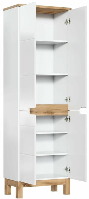 Badkamerkast Hoge kast Kast Opbergruimte Wit Bad