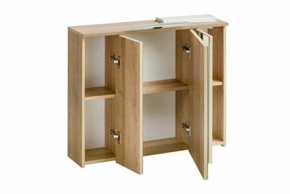 Spiegelkast Wandkast Badkamerkast Deco met spiegel 80 cm LED