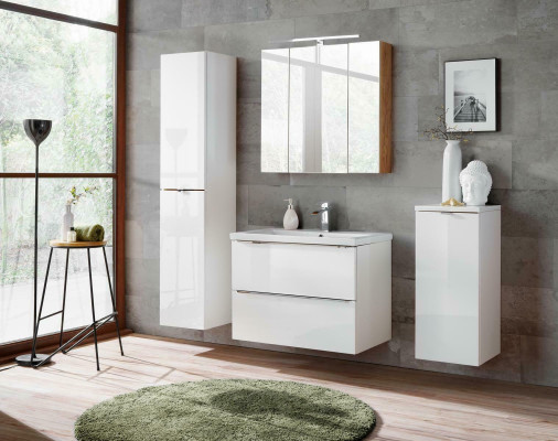 Ontwerp Badkamermeubelen Bad 4-delig Set Deco Garnituur Kast Wastafel