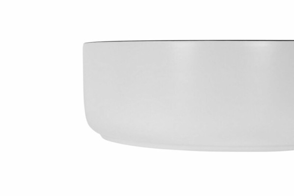 Ronde opzet wastafel zwart wit bakje