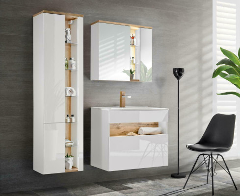 Ontwerp badkamermeubels Bad 3-delig set decoratiekast wastafel