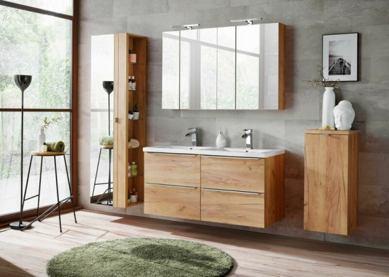 Spiegelkast Wandkast Badkamerkast met spiegel 60 cm Plank