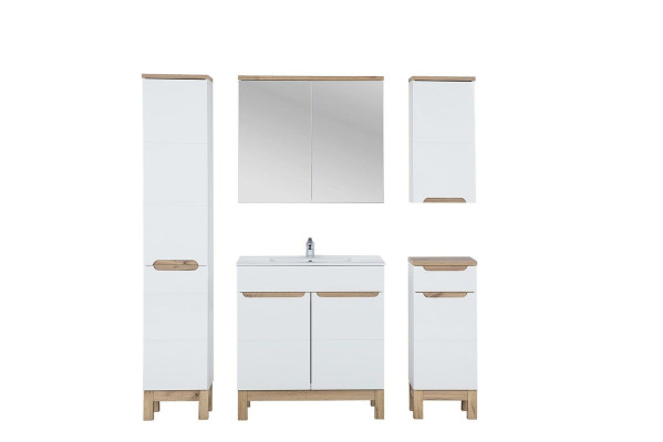 Badkamermeubelset Badkamer Wastafel Badmeubelset 5-delige set.