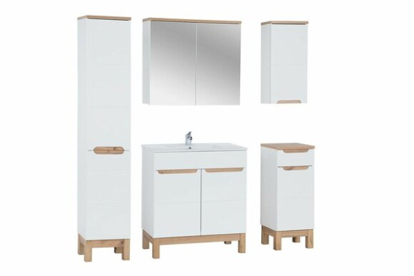 Badkamermeubelset Badkamer Wastafel Badmeubelset 5-delige set.