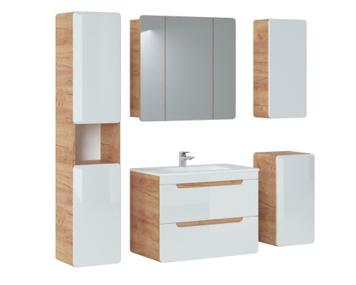 Ontwerp Badkamermeubels Bad 5-delig Set Garnituur Kast Verlichting