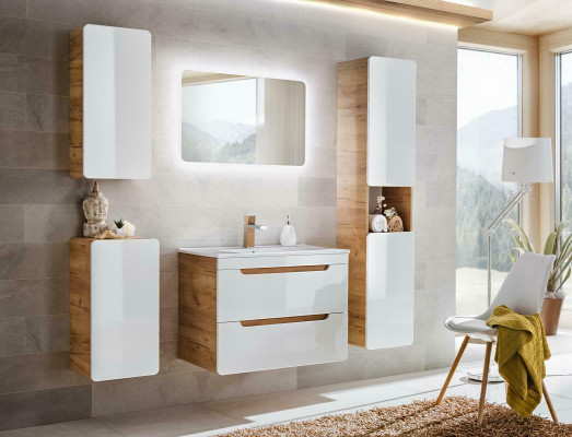 Ontwerp Badkamer meubels Bad set Kast Wastafel Decor Verlichting