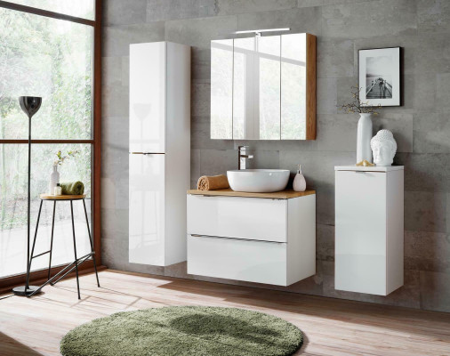 Ontwerp badkamermeubilair Bad 4-delig set accessoires kast wastafel