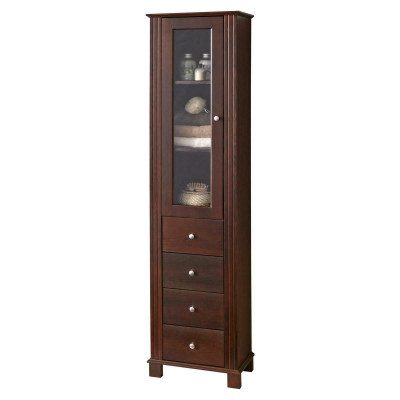 Hoogwaardige badkamerkast Hoge kast Decoratief houten badmeubilair Luxe