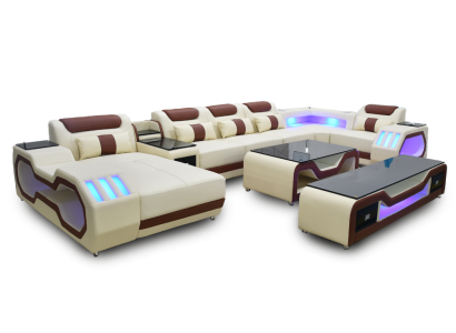 Hoekbank U-vorm beige woonlandschap bank bekleding hoekbank bankstel Bank modern sofa's