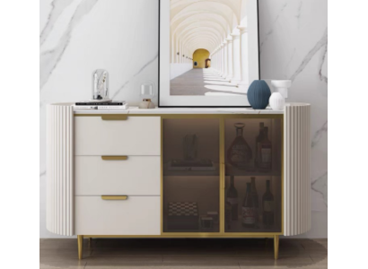 Ontwerper dressoir buffet kast woonkamer rek roestvrij staal luxe boord