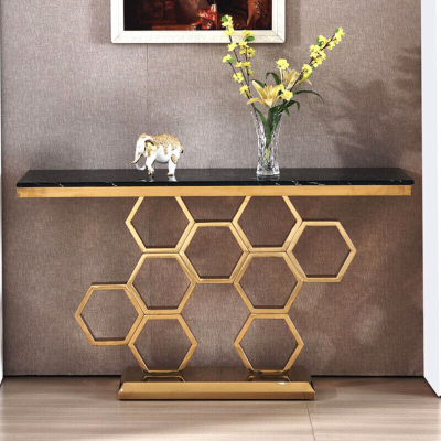 Console tafel Roestvrij Staal Goud Woonkamer Meubels Consoles 140cm Nieuw