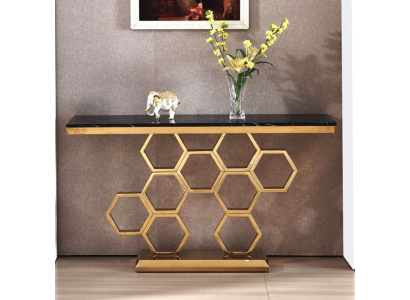 Console tafel Roestvrij Staal Goud Woonkamer Meubels Consoles 140cm Nieuw