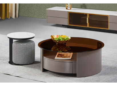 Grijze salontafel tafel bijzettafel koffietafel luxe design modern