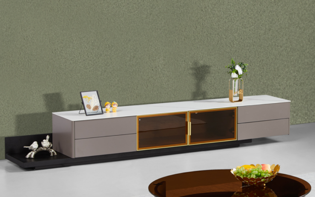 Moderne woonkamer meubels Lowboard RTV kast rek houten meubels grijs nieuw