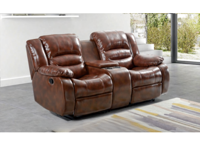 Bank 2-zits designbanken gestoffeerde banken Relax bruin woonkamer