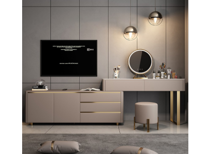 Make-up tafel met RTV laden spiegel luxe console slaapkamer