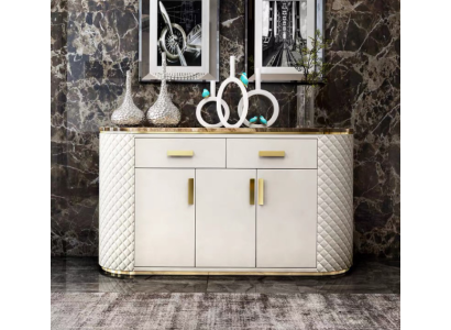 Laden Ontwerp Houten Kast Luxe Dressoir TV-meubel Dressoir Wit Nieuw