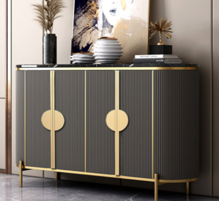 Luxe dressoir commode woonkamer ontwerper grijs meubel modern nieuw