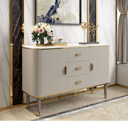 Ontwerp meubels Luxe ladekasten dressoir woonkamer Modern grijs hout Nieuw