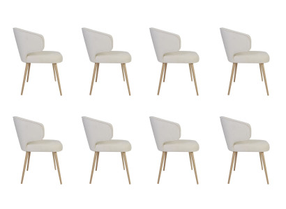 8x Stoelen Stoel Bekleding Ontwerp Lounge Club Zit Leuning Set Fauteuil Nieuw