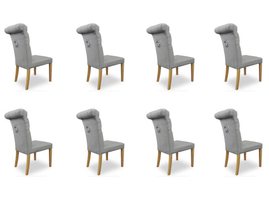 8x Stoelen Stoel Bekleding Ontwerp Lounge Club Zit Leunstel Set Luxe Nieuw