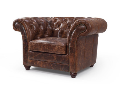 Chesterfield Bank Bank Bekleding 1 Zits Fauteuil Bankstellen Design Bekleding Leer Nieuw
