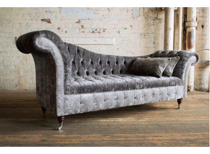 Grijze Chesterfield bank Bank bekleding 3-zits bank Bankstellen Bankstel Nieuw