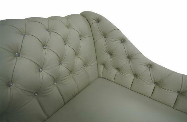 NAPOLEON Chesterfield Chaiselounge Ligstoel Bank Bank Leren bank Stof
