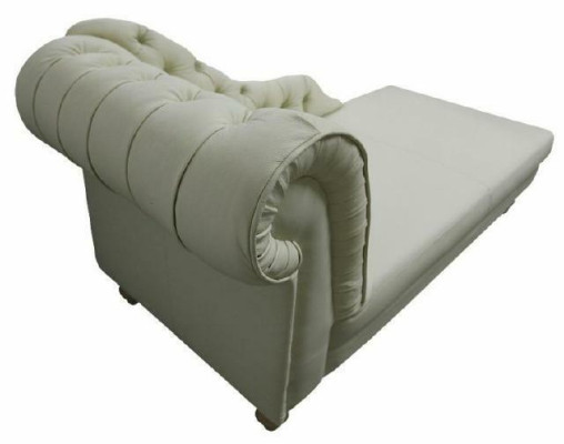 NAPOLEON Chesterfield Chaiselounge Ligstoel Bank Bank Leren bank Stof