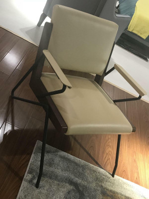 Fauteuil Club Lounge Armleuning Bank Bankstel 1-Zits TV Nieuw Lederen Stoel Designer
