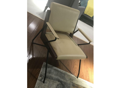 Fauteuil Club Lounge Armleuning Bank Bankstel 1-Zits TV Nieuw Lederen Stoel Designer