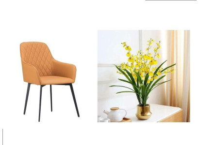 Stoel 1x bekleding stoel TV-lounge club leder textiel stoel fauteuil ess nieuw hout