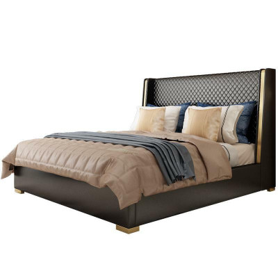 Ontwerper gestoffeerd bed bedden stof hout luxe tweepersoonsbed 180x200cm tweepersoonsbed