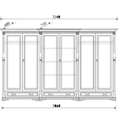 Klassieke kasten Kast Kastenwand Kledingkast Massief Koloniaal Stijl O6D