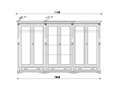 Klassieke kasten Kast Kastenwand Kledingkast Massief Koloniaal Stijl O6D