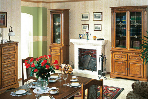 Klassieke kasten Kast Kastenwand Kledingkast Massief Koloniaal Stijl O6D