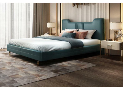 Modern designer houten bed Luxe meubel Tweepersoonsbed Nieuwe slaapkamer bekleding