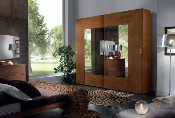 Slaapkamer kledingkast Houten kast Modern bruin Kleerkasten
