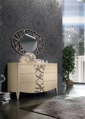 Slaapkamer ladenkast spiegel dressoir ladenkasten hout modern design luxe